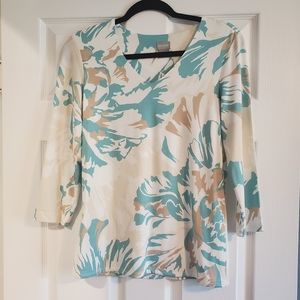 Chico's fun print v-neck top